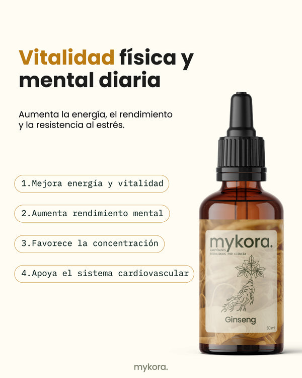 Tintura Madre Ginseng - Enfoque y energia mental